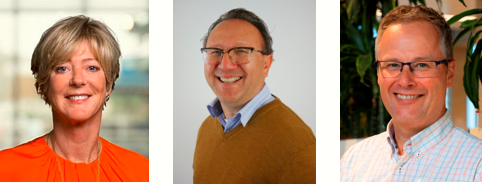 v.l.n.r. Astrid Hazelzet, Olaf Merel en Frederik Reimers