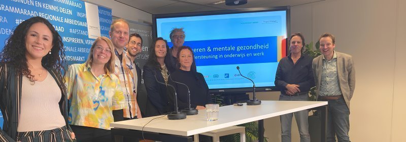 Groepsfoto sprekers webinar Jongeren en mentale gezondheid van 4 december 2024