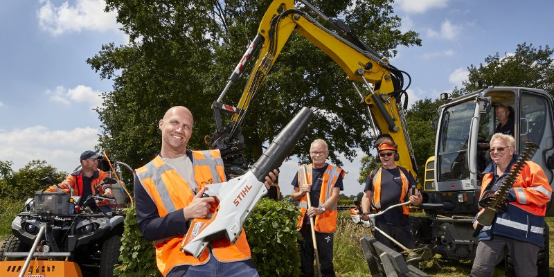 Medewerkers en werkgever groenvoorziening